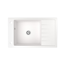  Gránit mosogató NERO Grande + szifon (fehér) mosogatótálca