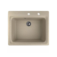  Gránit mosogató NERO Italia + automata dugókiemelő + szifon készlet (bézs) mosogatótálca