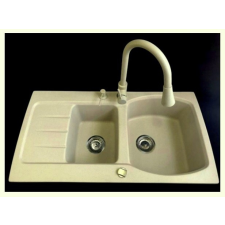 Granitec Nero Master-B Gránit Mosogató + Multifunkciós Csaptelep + Dugóemelő + Adagoló csaptelep