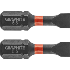 Graphite 56H510 Torziós Ütvecsavarozó Bit SL5.5X25mm, 2db (56H510) szerszám kiegészítő