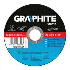 Graphite 57H715 Fém csiszolókorong 125X6,4 mm csiszolókorong és vágókorong