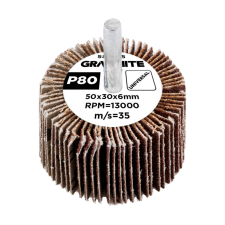 Graphite Csiszolókerék csapos 50x30x6mm, P80 barkácsgép tartozék