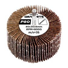 Graphite Csiszolókerék csapos 80x30x6mm, P80 barkácsgép tartozék