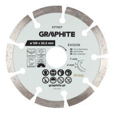 Graphite Gyémánt vágókorong 125x22.2mm, szegmenses, száraz barkácsgép tartozék