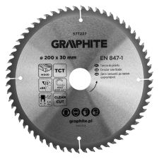 Graphite Körfűrészlap keményfém fogakkal, 200x30mm, 60fog barkácsgép tartozék