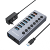 GRAUGEAR USB-HUB 7x USB 3.0 Ports + 1 USB Schnelllader retail (G-HUB71-A)