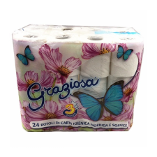 Graziosa 3 rétegű 24 tekercs/csomag toalettpapír tp3rgrac24 higiéniai papíráru
