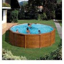 Gre 460 x 132 cm fa mintával vízforgató nélkül medence