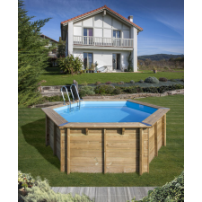 Gre famedence szett Vanille II. 400 x 119 cm kerek (sokszög) medence