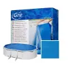  Gre medence pótfólia 0,4 mm kék ovális 610 x 375 cm akasztóprofilos 120 cm magas