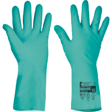  GREBE kesztyű, zöld nitril 33cm 10