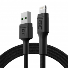 Green Cell Cable USB-A for Lightning Green Cell GC PowerStream, 120cm for iPhone, iPad, iPod, quick charging tablet kellék