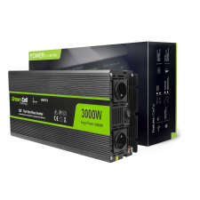 Green Cell INV15 Autós inverter tiszta szinuszhullám 12V / 3000W (INV15) szünetmentes áramforrás