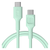 Green Cell PowerFlex 100W USB-C apa - USB-C apa Adat és töltő kábel 1.2m - Zöld (KABGC100PF120MG)