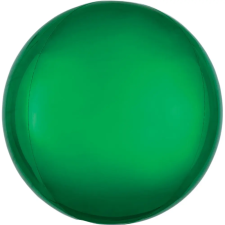  Green, Zöld Gömb Fólia lufi 40 cm party kellék