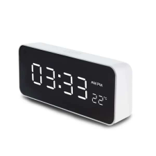  Greenblue gb397 riasztós óra hőmérővel, fehér ébresztőóra