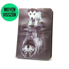 GreenGo univerzális tablet tok 9-10 colos, apró farkas mintás tablet tok