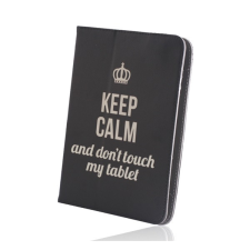 GreenGo univerzális tablet tok 9-10 colos, Keep Calm mintás tablet tok