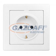 Greenlux GXKP007 Csatlakozóaljzat SCHUKO JUPITER 250V 16A fehér 2P+PE villanyszerelés