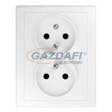 Greenlux GXKP009 Dupla csatlakozóaljzat JUPITER 250V 16A fehér 2x(2P+PE) villanyszerelés
