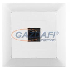 Greenlux GXKP047 Telefon csatlakozóaljzat 6pin PREMIUM fehér villanyszerelés