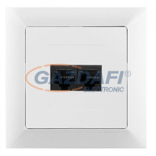 Greenlux GXKP050 Dupla kommunikációs csatlakozóaljzat 2x8pin PREMIUM fehér villanyszerelés