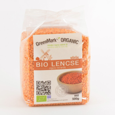 Greenmark bio lencse vörös 500 g reform élelmiszer