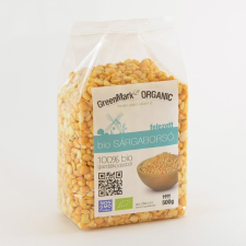 Greenmark bio sárgaborsó felezett 500 g reform élelmiszer