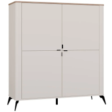 Greensite CORDOBA 4S komód 125x43x135 cm, kasmír, fekete lábakkal bútor