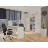 Greensite Drohmo Oliv 2D könyvespolc, irodai szekrény, fehér