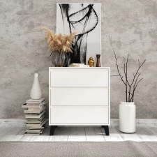 Greensite Drohmo Scandi 3S komód, 70x78.5x39 cm, fehér bútor