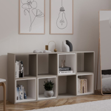 Greensite Faenza Malax 2x4 polc, 147x75x30 cm, agyag színű bútor