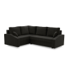 Greensite Grande Plus sarokkanapé, baloldali, szövet anyag, fekete