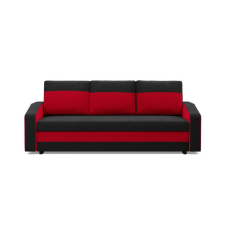 Greensite Hewlet kanapéágy, szövet anyag, bonell töltet, fekete - piros bútor