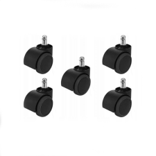 Greensite Kerekek irodai székhez, forgószékhez, (5db-készlet), fekete forgószék