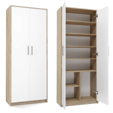 Greensite Odell MIX Oliv 2D könyvespolc, irodai szekrény, sonoma-fehér bútor