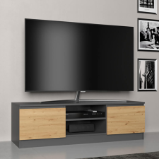Greensite Riano MIX RTV120 TV állvány, 120x36x40 cm, antracit-tölgy tv állvány és fali konzol
