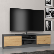 Greensite Riano MIX RTV140 TV állvány, 140x36x40 cm, antracit-tölgy tv állvány és fali konzol
