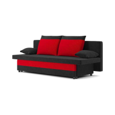 Greensite SONY kanapéágy, PRO szövet, bonell rugóval, szín - fekete / piros bútor