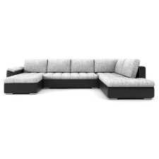 Greensite VEGAS kinyitható sarokkanapé, U alakú, 315x190 cm, jobbos, szín - szürke / fekete bútor