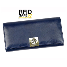 Gregorio RFID védett, kék, belső zippes,  kártyatartós hosszú pénztárca GS-106