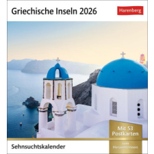 Griechische Inseln Sehnsuchtskalender 2026 - Wochenkalender mit 53 Postkarten naptár, kalendárium