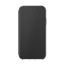 GRIFFIN Tok álló, bőr SURVIVOR CLEAR WALLET (FLIP, 1.2 m ütésálló, átlátszó belső, oldalra nyíló) FEKETE Apple iPhone X 5.8, Apple iPhone XS 5.8 tok és táska