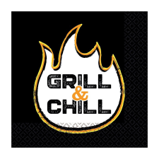 Grill & Chill szalvéta 16 db-os 33x33 cm party kellék
