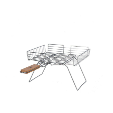 Grill kosár, összecsukható állvánnyal, 31,5 x 53 cm kerti sütés és főzés