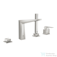Grohe Allure Brilliant egykaros, 4 lyukas kádperembe építhető csaptelep, supersteel 19787DC1 csaptelep