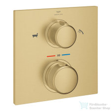 Grohe ALLURE falsík alatti termosztátos csaptelep 2 fogyasztóhoz,Brushed Cool Sunrise 19446GN2 csaptelep