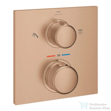 Grohe ALLURE falsík alatti termosztátos csaptelep 2 fogyasztóhoz,Brushed Warm Sunset 29181DL2 (29181DL2) csaptelep