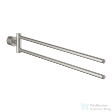 Grohe ATRIO 53,9 cm-es fix fali dupla törölközőtartó,Supersteel 40888DC0 fürdőszoba kiegészítő