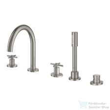 Grohe ATRIO 5 üléses kádtöltő csaptelep zuhanyszettel,alaptest nélkül,Supersteel 29408DC0 (29408DC0) csaptelep